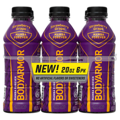 BODYARMOR Sports Drink Strawberry Grape, Mamba Forever, 20 fl oz, 6