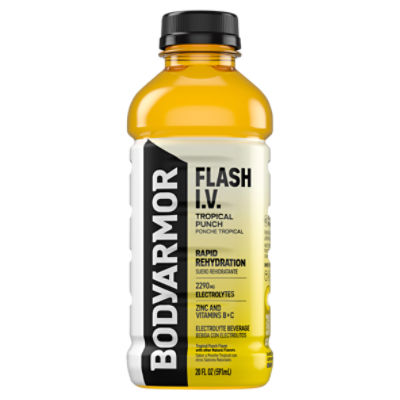 BodyArmor Flash I.V. Tropical Punch Flavor Electrolyte Beverage, 20 fl oz