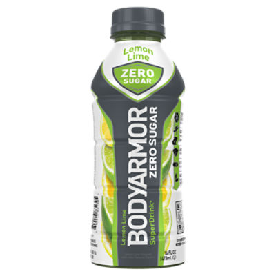 BodyArmor SuperDrink Lemon Lime Zero Sugar Sports Drink, 16 fl oz, 16 Fluid ounce