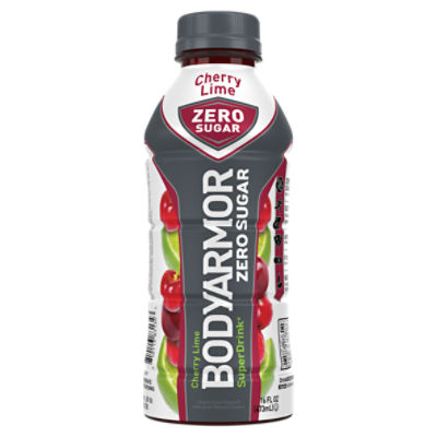 BodyArmor SuperDrink Cherry Lime Zero Sugar Sports Drink, 16 fl oz, 16 Fluid ounce