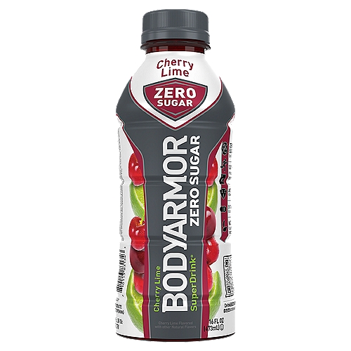 BodyArmor SuperDrink Cherry Lime Zero Sugar Sports Drink, 16 fl oz