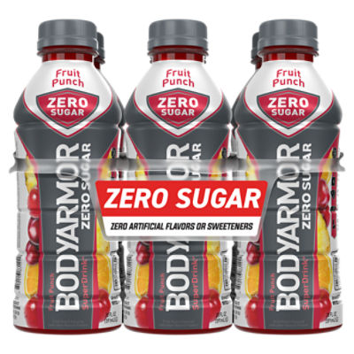 BodyArmor SuperDrink Fruit Punch Zero Sugar Sports Drink, 6 count, 20 fl oz, 120 Fluid ounce