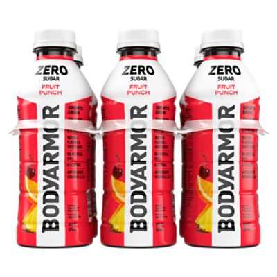 BodyArmor SuperDrink Fruit Punch Zero Sugar Sports Drink, 6 count, 20