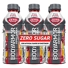 BodyArmor SuperDrink Fruit Punch Zero Sugar Sports Drink, 6 count, 20 fl oz