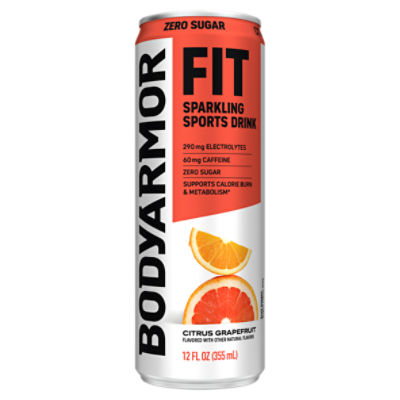 BodyArmor Fit Zero Sugar Citrus Grapefruit Sparkling Sports Drink, 12 fl oz, 12 Fluid ounce