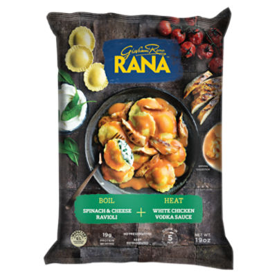 Giovanni Rana Spinach & Cheese Ravioli Paired with White Chicken Vodka