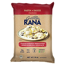 Giovanni Rana Italian Sausage & Onion Ravioli Cremini Mushroom & Cheese Sauce, 19 oz, 19 Ounce