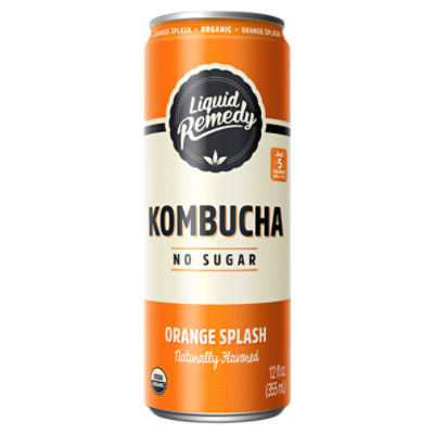 Liquid Remedy Organic Orange Splash Kombucha, 12 fl oz