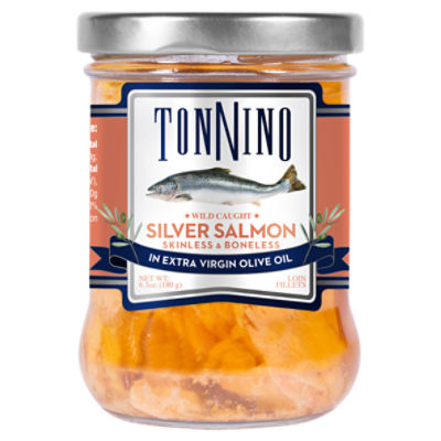 Tonnino Silver Salmon in Extra Virgin Olive Oil, 6.3 oz