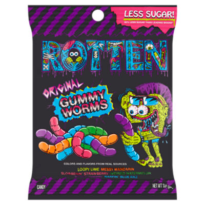 Rotten Original Gummny Worms Candy, 1.8 oz