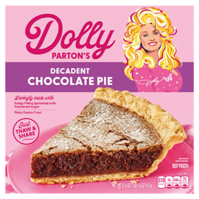Dolly Parton's Decadent Chocolate Pie, Thaw-and-Serve, Frozen 21.6 oz.