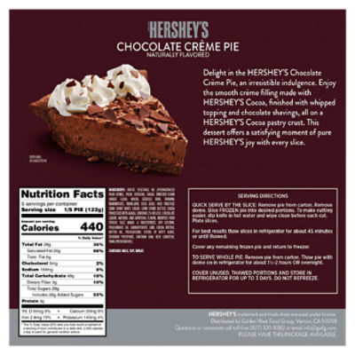 Hershey's Chocolate Crème Pie, 21.5 oz