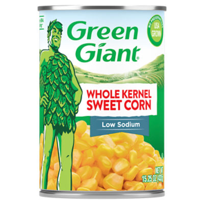 Green Giant Whole Kernel Sweet Corn, Low Sodium, 15.25 oz