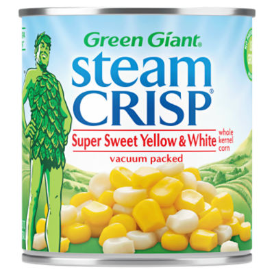 Green Giant Steam Crisp Super Sweet Yellow & White Whole Kernel Corn, 11 oz