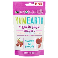 Yum Earth Pops, Vitamin C Organic, 3 Ounce