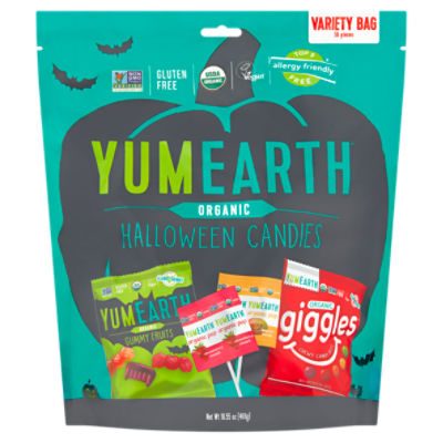 YumEarth Organic Halloween Candies Variety Bag, 50 count, 16.55 oz
