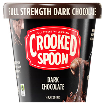 Crooked Spoon Dark Chocolate Full Strength Ice Cream, 14 fl oz