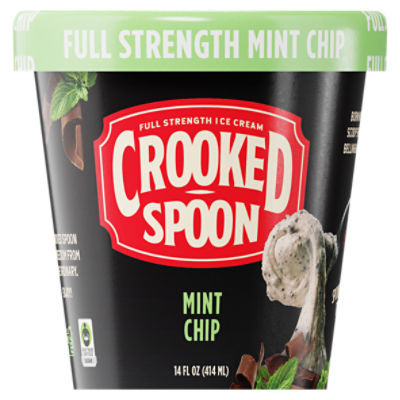 Crooked Spoon Mint Chip Full Strength Ice Cream, 14 fl oz