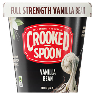 Crooked Spoon Vanilla Bean Full Strength Ice Cream, 14 fl oz