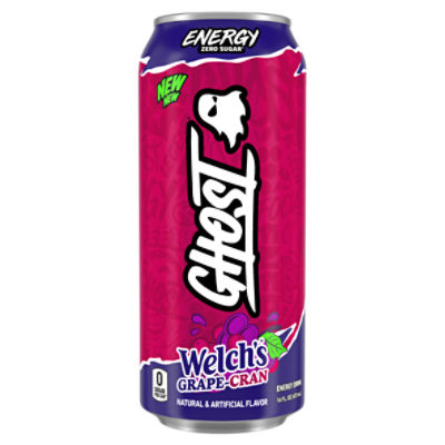 Ghost Zero Sugar Welch's Grape-Cran Energy Drink, 16 fl oz