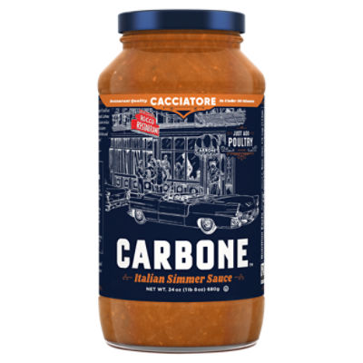 Carbone Restaurant Quality Cacciatore Italian Simmer Sauce, 24 oz