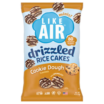 Like Air Minis! Cookie Dough Flavored Drizzled Rice Cakes, 4 oz