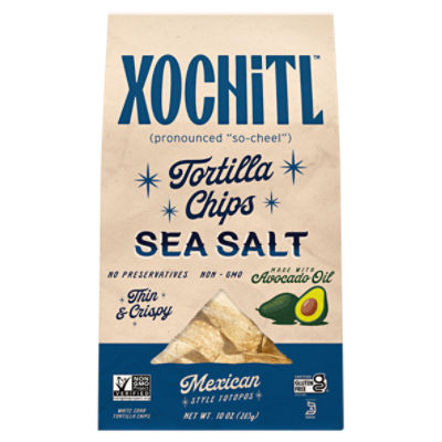 Xochitl Sea Salt Mexican Style Totopos White Corn Tortilla Chips, 10 oz