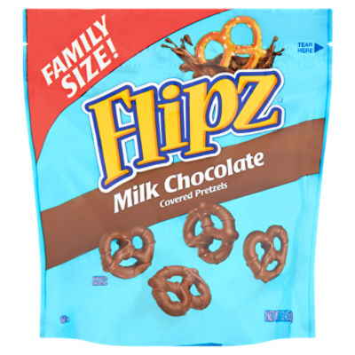 Flipz Milk Chocolate Covered Pretzels Family Size, 15 oz