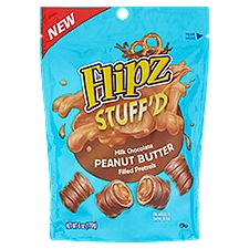 Flipz Stuff'd Milk Chocolate Peanut Butter, Filled Pretzels, 6 Ounce