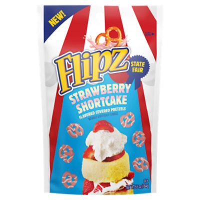 Flipz State Fair Strawberry Shortcake Flavored Covered Pretzels, 6.5 oz