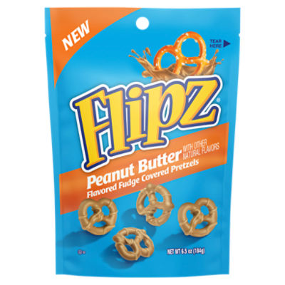 Flipz Peanut Butter Flavored Fudge Covered Pretzels, 6.5 oz