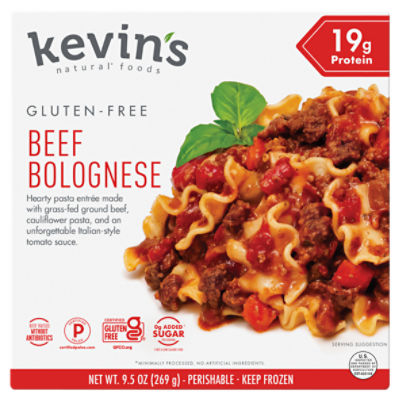 Kevin's Natural Foods Gluten Free Beef Bolognese, 9.5 oz