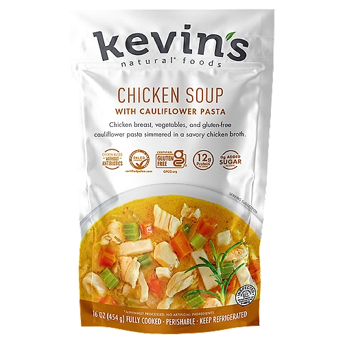 Kevin's Natural Foods Chicken Soup with Cauliflower Pasta, 16 oz
