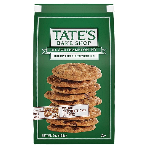 Tate's Bake Shop Walnut Chocolate Chip Cookies, 7 oz