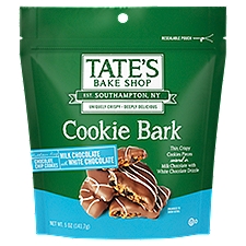 Tate's Bake Shop Cookie Bark, Chocolate Chip Cookies with Milk Chocolate with White Chocolate Drizzle, 5 oz