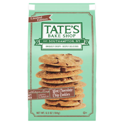 Tate's Bake Shop Mint Chocolate Chip Cookies Limited Edition, 6.5 oz
