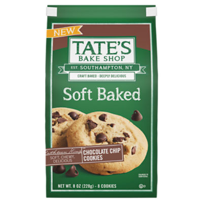 Tate's Bake Shop Soft Baked Chocolate Chip Cookies, 8 count, 8 oz