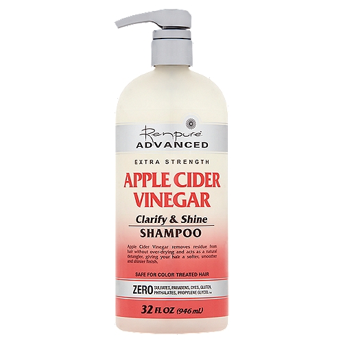 Renpure Advanced Extra Strength Apple Cider Vinegar Shampoo, 32 fl oz