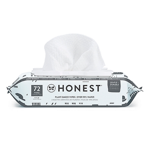 Honest Plant-Based Wipes, 72 count