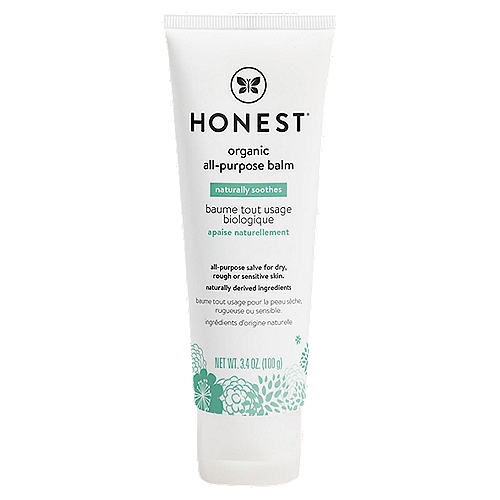 The Honest Company Organic All-Purpose Balm, 3.4 oz
Packed with naturally derived ingredients like skin-conditioning tamanu oil, calming calendula, organic olive + coconut oils and shea, our do-it-all balm was designed to salve your dry + sensitive skin. Dab it on your cuticles, lips, elbows, knees or even the ends of your hair for a little extra TLC.

Made without Petrolatum, Mineral Oil, Lanolin, Dyes, Phthalates, Synthetic Fragrances