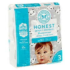 The Honest Co. Diapers, Super-Soft Liner Size 3 16 - 28 pounds, 27 Each