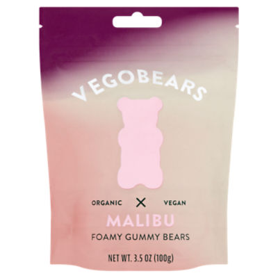 Vegobears Malibu Foamy Gummy Bears, 3.5 oz