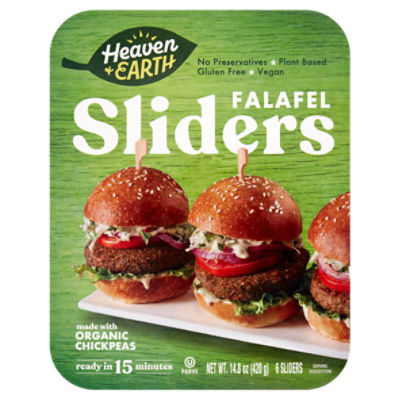 Heaven & Earth Falafel Sliders, 6 count, 14.8 oz