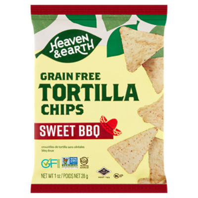 Heaven & Earth Sweet BBQ Grain Free Tortilla Chips, 1 oz