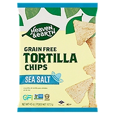 Heaven & Earth Sea Salt Grain Free Tortilla Chips, 4.5 oz