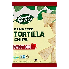 Heaven & Earth Sweet BBQ Grain Free Tortilla Chips, 4.5 oz