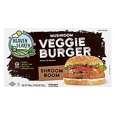 Heaven & Earth Shroom Boom Mushroom Veggie Burger, 4 count, 9.88 oz