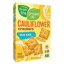 Real Food From The Ground Up Sea Salt Cauliflower, Crackers, 4 Ounce
