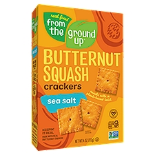 Real Food From The Ground Up Sea Salt Butternut Squash Crackers, 4 oz