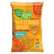 Real Food From The Ground Up Grain Free Sea Salt Butternut Squash, Tortilla Chips, 4.5 Ounce